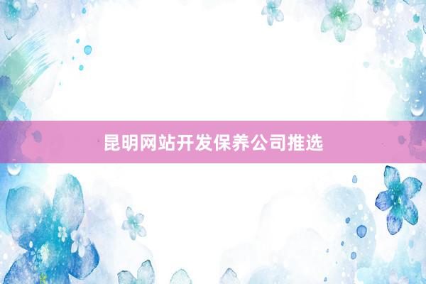 昆明网站开发保养公司推选