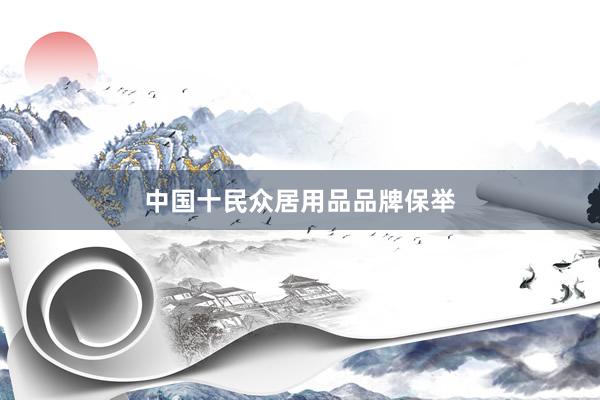 中国十民众居用品品牌保举